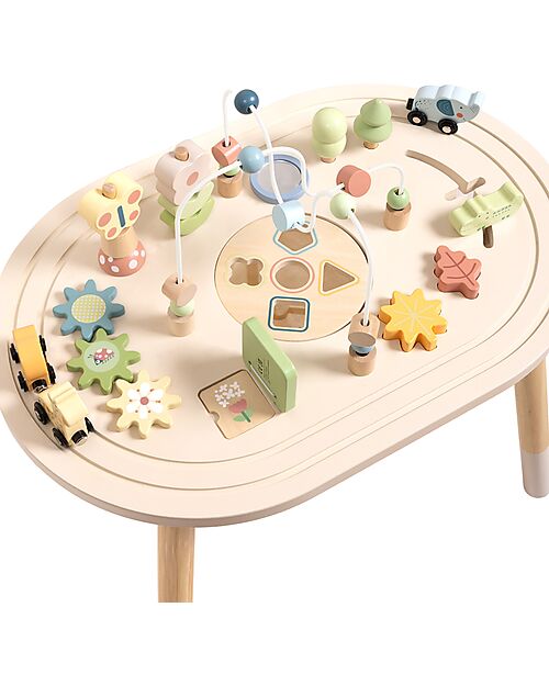 Tooky Toy Oval Multiactivity Table - 60 x 40 x 55.5 cm - 18m+ Sensory Games_