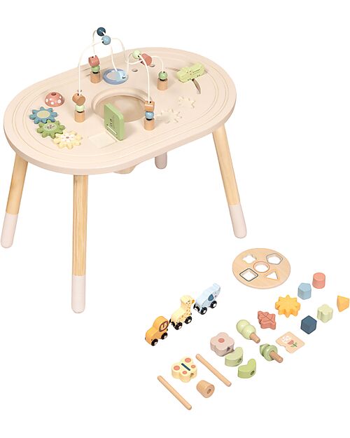 Tooky Toy Oval Multiactivity Table - 60 x 40 x 55.5 cm - 18m+ Sensory Games_