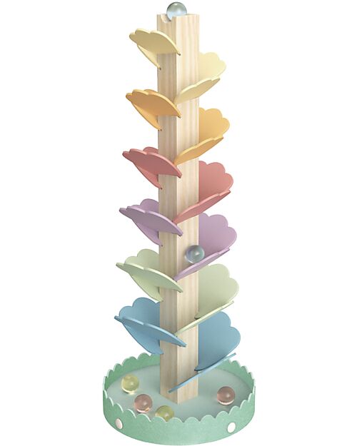 Tooky Toy Wooden Ball Track - ø 14 x 36.7 cm - From 3 Years Montessori Toys