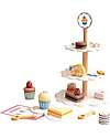 Tooky Toy Wooden cake stand - 22 Pieces - 22 x 31 cm - 3+ Years Wooden Food