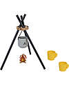 Tooky Toy Wooden Camping Set - 35 Pieces - 28 x 38 x 33 cm - 3+ Years Pretend Play
