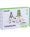 Tooky Toy Wooden Camping Set - 35 Pieces - 28 x 38 x 33 cm - 3+ Years Pretend Play