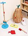 Tooky Toy Wooden Cleaning Play Set - 25 x 25 x 79 cm - From 3 Years - Includes 6 Pieces Pretend Play