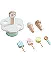 Tooky Toy Wooden Ice Cream Set - 9 Pieces - 15 x 15 x 16.4 cm - 3+ Years Wooden Food