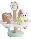 Tooky Toy Wooden Ice Cream Set - 9 Pieces - 15 x 15 x 16.4 cm - 3+ Years Wooden Food