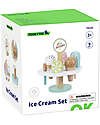 Tooky Toy Wooden Ice Cream Set - 9 Pieces - 15 x 15 x 16.4 cm - 3+ Years Wooden Food