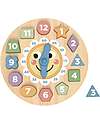 Tooky Toy Wooden Interlocking Game - Clock - 22 x 2.3 cm - 3+ Years Wooden Stacking Toys