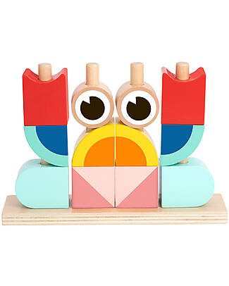 Tooky Toy Wooden Interlocking Toy - Animals - 18 Pieces - 24m+ Wooden Stacking Toys