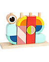 Tooky Toy Wooden Interlocking Toy - Animals - 18 Pieces - 24m+ Wooden Stacking Toys