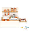 Tooky Toy Wooden Kitchen Set - 23 pieces - 30 x 25.5 x 27 cm - 3+ Years Toy Kitchens