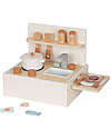 Tooky Toy Wooden Kitchen Set - 23 pieces - 30 x 25.5 x 27 cm - 3+ Years Toy Kitchens