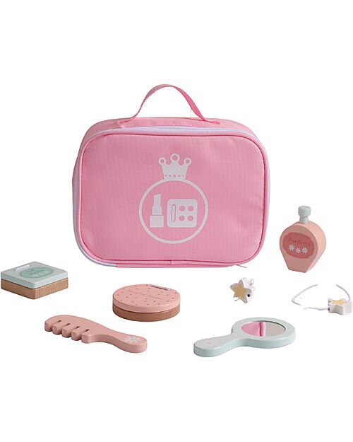 Tooky Toy Wooden Makeup Set - 11 Pieces - 22 x 8 x 16.5 cm - 3+ Years Pretend Play