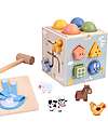 Tooky Toy Wooden Multiactivity Cube - 27 Pieces - 14.5 cm - 18m+ Sensory Games_