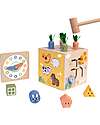 Tooky Toy Wooden Multiactivity Cube - 27 Pieces - 14.5 cm - 18m+ Sensory Games_