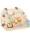 Tooky Toy Wooden Multiactivity Panel - Reclining - 40 x 4 x 30 cm - 12m+ Sensory Games_