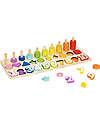 Tooky Toy Wooden Numeric Stacking Abacus - 44.9 x 17.6 x 10 cm - From 18 Months - Includes 76 Pieces STEM toys