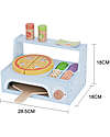Tooky Toy Wooden Pizza Oven - 42 Pieces - 28.5 x 18 x 18 cm - 3+ Years Wooden Food