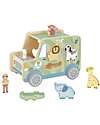 Tooky Toy Wooden Shape Sorting Game - Animal Jeep - 26 x 16.3 x 17.7 cm - From 18 Months Wooden Stacking Toys