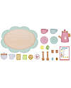 Tooky Toy Wooden Tea Set - 21 Pieces - 27.4 x 19 x 9.7 cm - 3+ Years Wooden Food