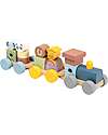 Tooky Toy Wooden Train - Animals - 16 Pieces - 31.9 x 7 x 9.1 cm - 18m+ Wooden Toy Cars, Trains & Trucks