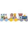 Tooky Toy Wooden Train - Animals - 16 Pieces - 31.9 x 7 x 9.1 cm - 18m+ Wooden Toy Cars, Trains & Trucks