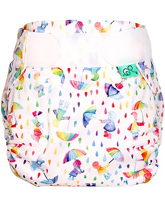 Tots Bots PeeNut Wrap Waterproof Cover for Reusable Nappies - Dilly Dally - From recycled plastic! Washable Nappies