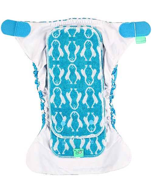 Tots Bots PeeNut Wrap Waterproof Cover for Reusable Nappies - Nappy Feet - From recycled plastic! Washable Nappies