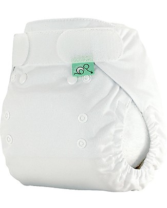 Tots Bots PeeNut Wrap Waterproof Cover for Reusable Nappies - White - From recycled plastic! Washable Nappies