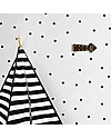 Tresxics 100 Fabric Wall Stickers, Dots - Black - Removable and reusable! Wall Stickers