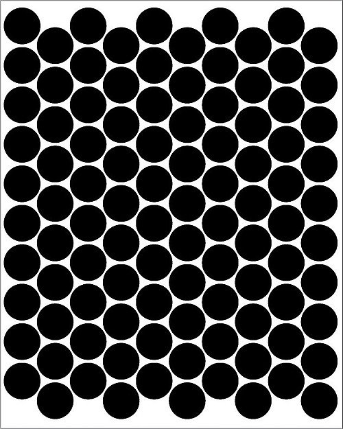 Tresxics 100 Fabric Wall Stickers, Dots - Black - Removable and reusable! Wall Stickers