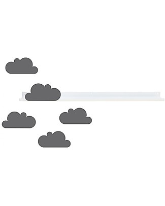 Tresxics Cloud Long Shelf and Removable Stickers - Grey Shelves