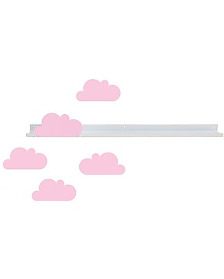 Tresxics Cloud Long Shelf and Removable Stickers - Pink Shelves