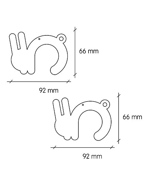 Tresxics DIY Pom Pom Bunny Kit - Grey - Wood Wall Decorations