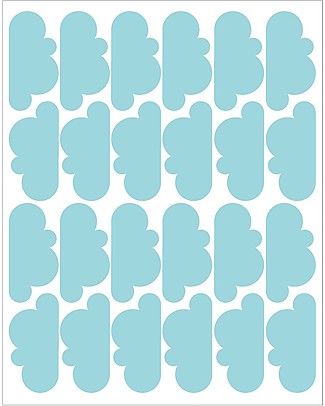 Tresxics Fabric Wall Stickers - 20 Clouds - Light Blue Wall Stickers