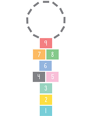 Tresxics Hopscotch Game Vinyl Stickers, Multicoloured Room Decorations