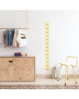 Tresxics Kids Grow Chart Removable Sticker, Yellow - From 20 up to 150 cm Wall Stickers