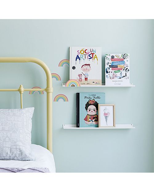Tresxics Long Rainbow Shelf with Stickers - Plugs and Screws Included! Wall Stickers