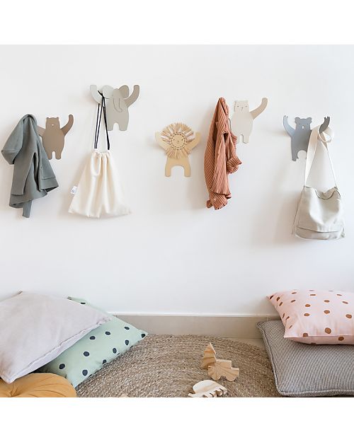 Tresxics Plain Coat Rack Elephant - Soft Grey - Steel Hangers