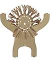 Tresxics Plain Coat Rack Lion - Soft Yellow -  Recycled Steel and Natural Fiber Hangers