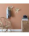 Tresxics Plain Coat Rack Lion - Soft Yellow -  Recycled Steel and Natural Fiber Hangers