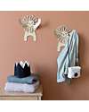 Tresxics Plain Coat Rack Lion - Soft Yellow -  Recycled Steel and Natural Fiber Hangers