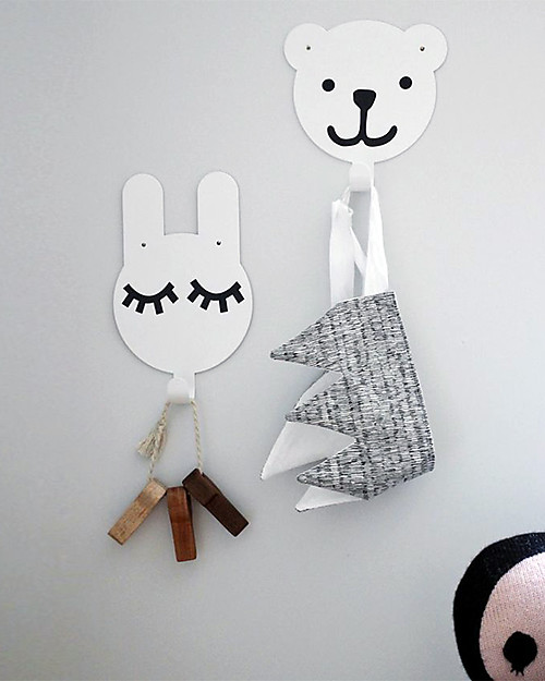Tresxics Rabbit Wall Hook Tellkido and Tresxics, White - Customizable! Hangers