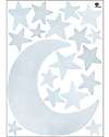 Tresxics Removable Wall Sticker Moon and Stars - Blue Wall Stickers