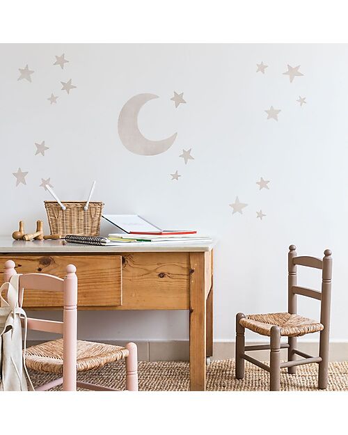 Tresxics Removable Wall Sticker Moon and Stars - Blue Wall Stickers