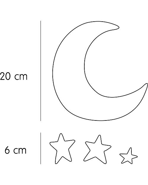 Tresxics Removable Wall Sticker Moon and Stars - Blue Wall Stickers
