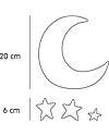 Tresxics Removable Wall Sticker Moon and Stars - Blue Wall Stickers