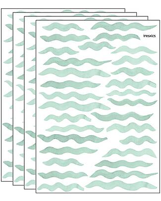 Tresxics Removable Wall Sticker Waves - Green Wall Stickers
