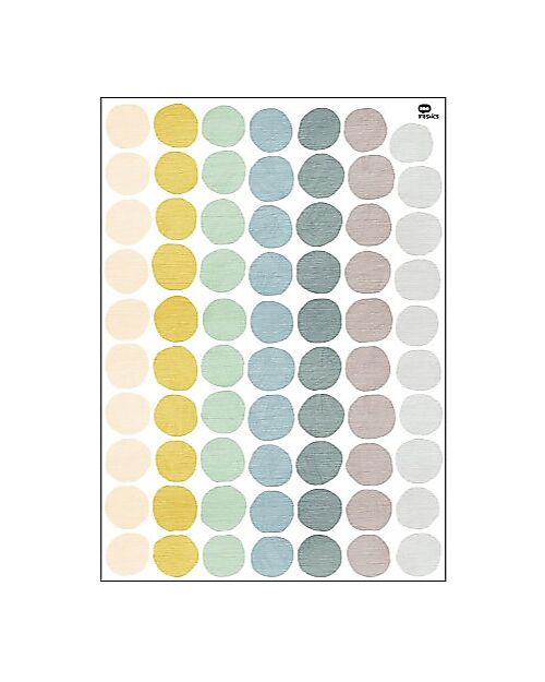 Tresxics Removable Wall Stickers Dots - Different Bluish Colour Palette - 2 Sheets Wall Stickers