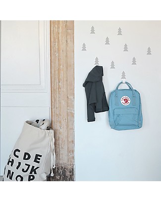 Tresxics Set Fir Trees Wall Hooks and Stickers, Grey Wall Stickers