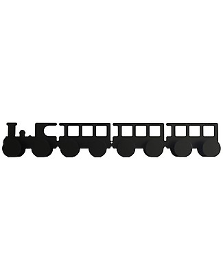 Tresxics Wall Hanger Train, Black - With 8 hooks! Hangers & Hooks